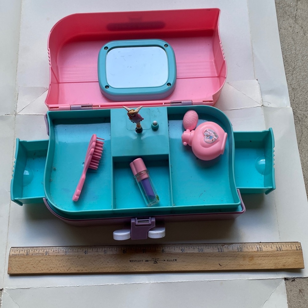 Vintage 1990s Tinkerbell Make-up/Jewelry/Music Box